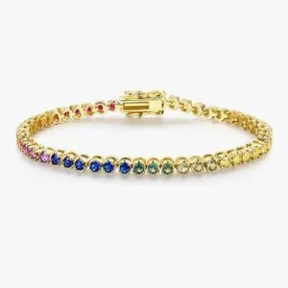 NEW?14k Gold Plated Elegant Multicolor Gold Bracelet